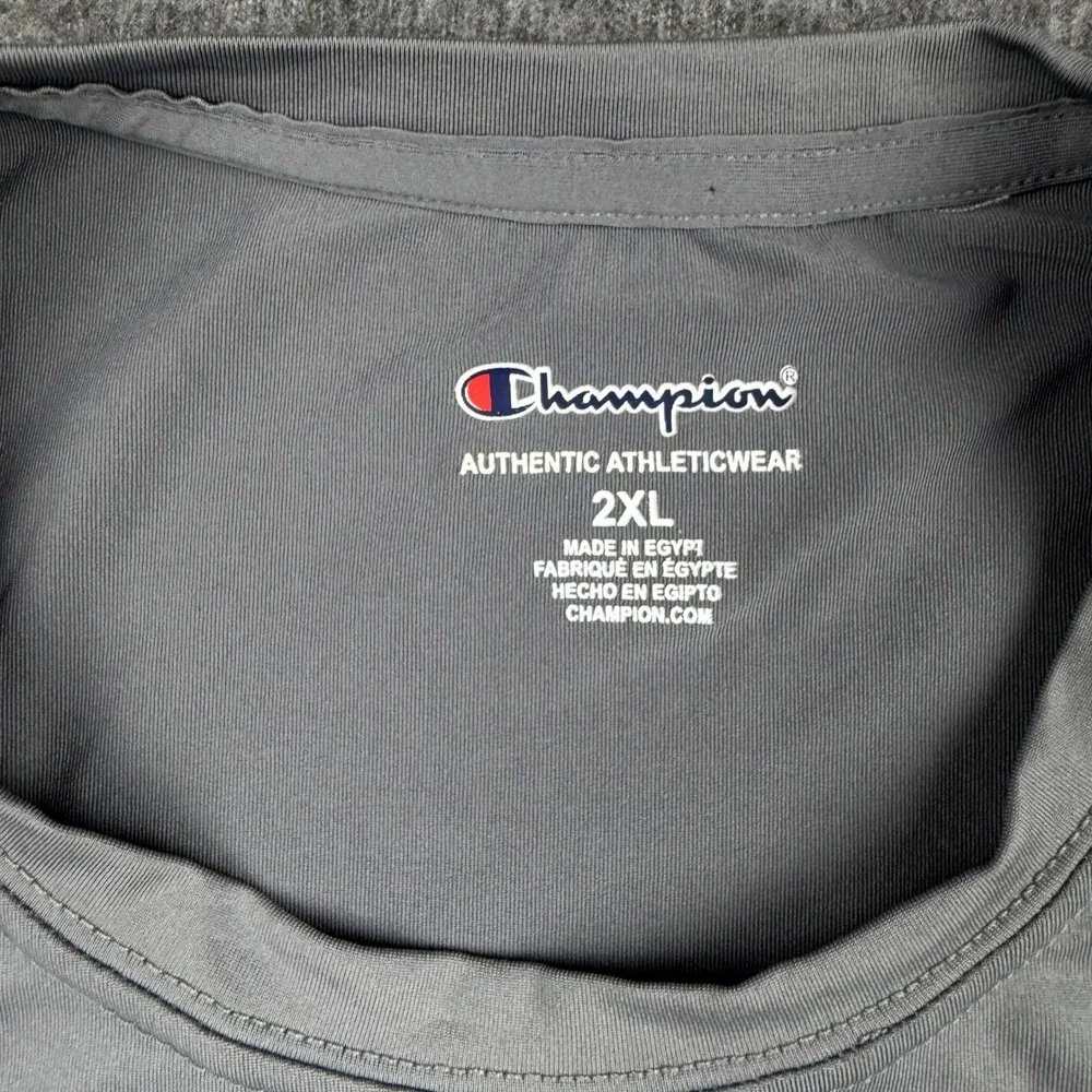 Champion Men's Double Dry Performance T-Shirt Gray Short‎ Sleeve 2XL NWT - Picture 3 of 7
